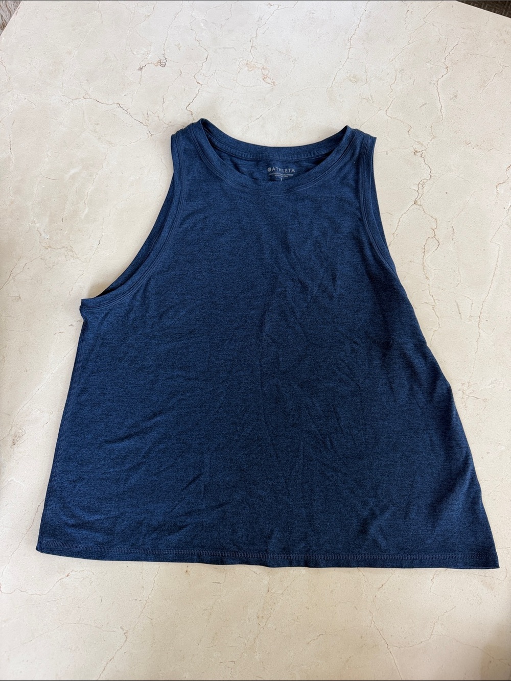 Athleta Dark Navy High-Neck Muscle Tank